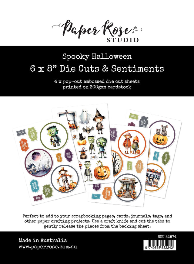 Spooky Halloween 6x8" Die Cuts & Sentiments 32874 - Paper Rose Studio