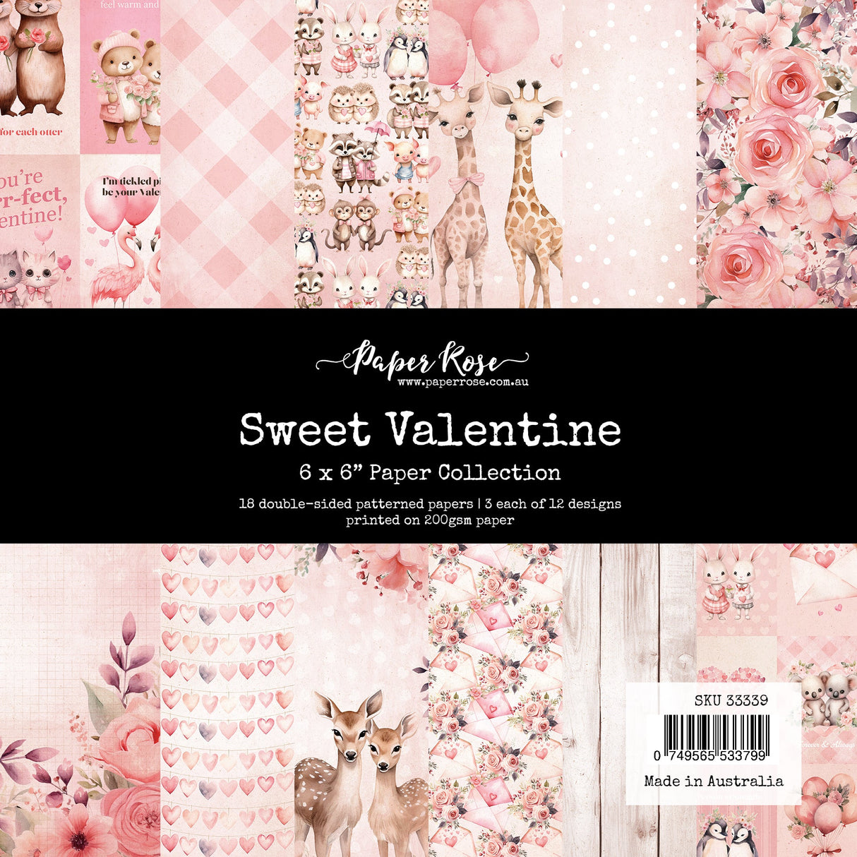 Sweet Valentine 6x6 Paper Collection 33339 - Paper Rose Studio