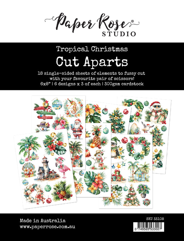 Tropical Christmas Cut Aparts Paper Pack 33108 - Paper Rose Studio