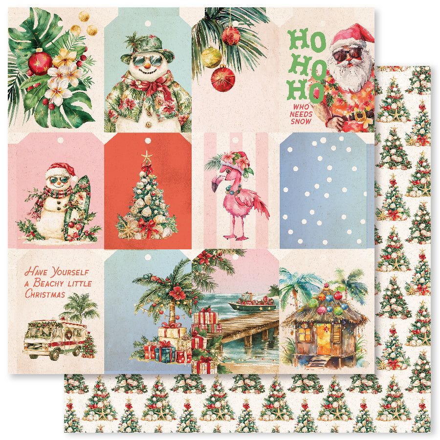 Tropical Christmas D 12x12 Paper (12pc Bulk Pack) 33126 - Paper Rose Studio