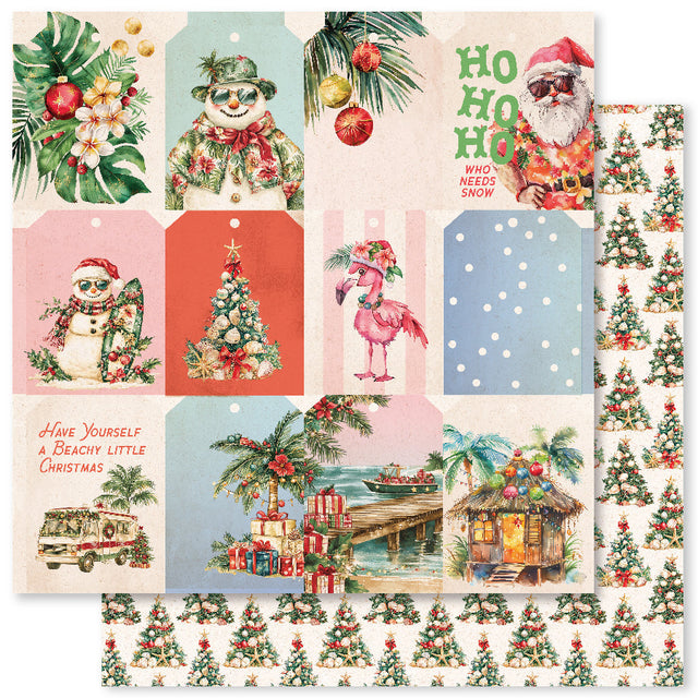 Tropical Christmas D 12x12 Paper (12pc Bulk Pack) 33126 - Paper Rose Studio