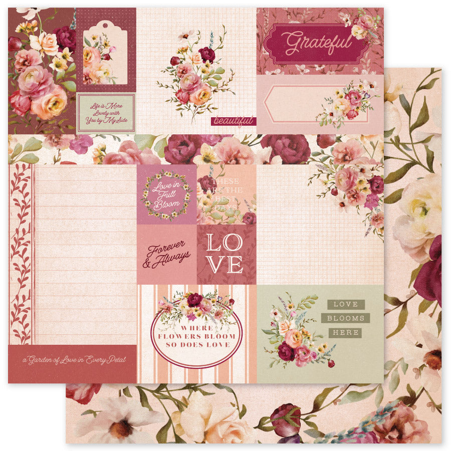 Vintage Rose Basics A 12x12 Paper (12pc Bulk Pack) 33624 - Paper Rose Studio