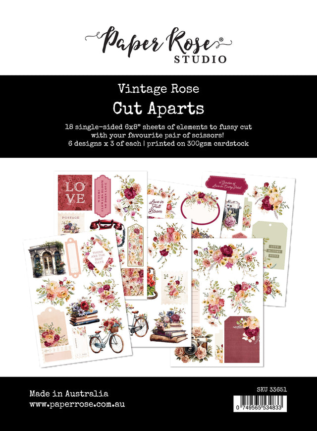 Vintage Rose Cut Aparts Paper Pack 33651 - Paper Rose Studio