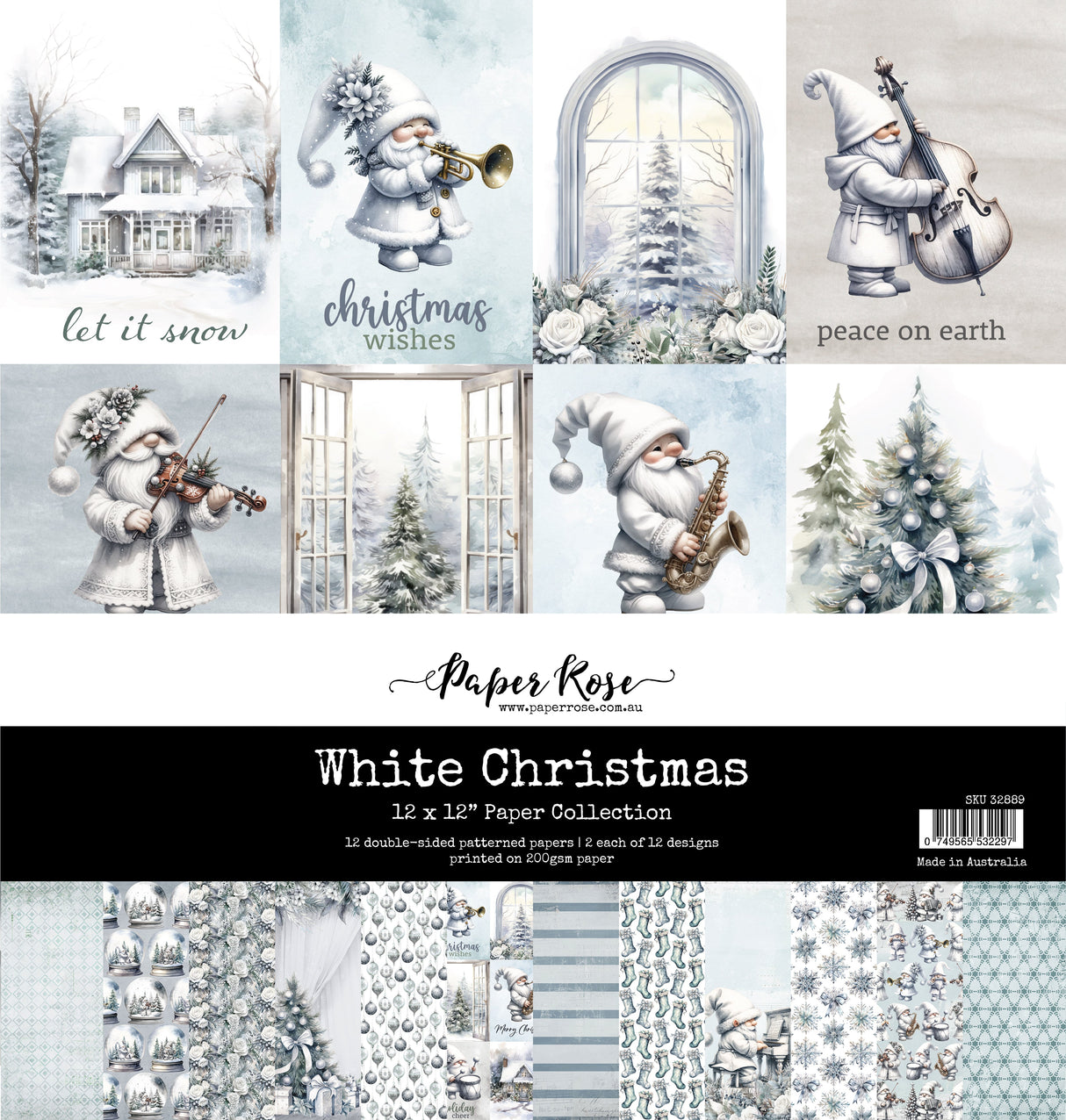 White Christmas 12x12 Paper Collection 32889 - Paper Rose Studio