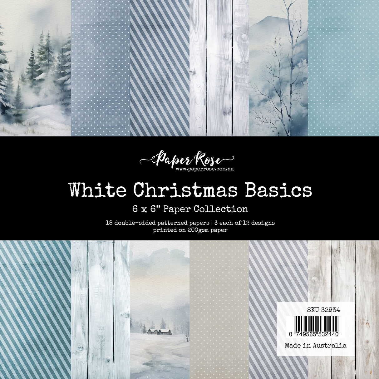 White Christmas Basics 6x6 Paper Collection 32934 - Paper Rose Studio