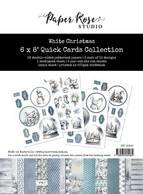 White Christmas 6x8" Quick Cards Collection 32940 - Paper Rose Studio