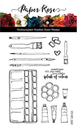 Arty Love Artist's Tools 4x6" Clear Stamp Set 18015 - Paper Rose Studio