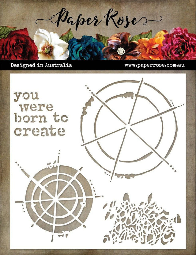 Arty Love Colour Wheel Love 6x6" Stencil 18033 - Paper Rose Studio