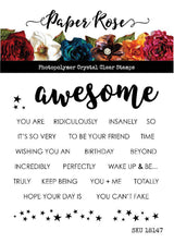 Awesome Words 4 x 4" Clear Stamp Set 18147 - Paper Rose Studio