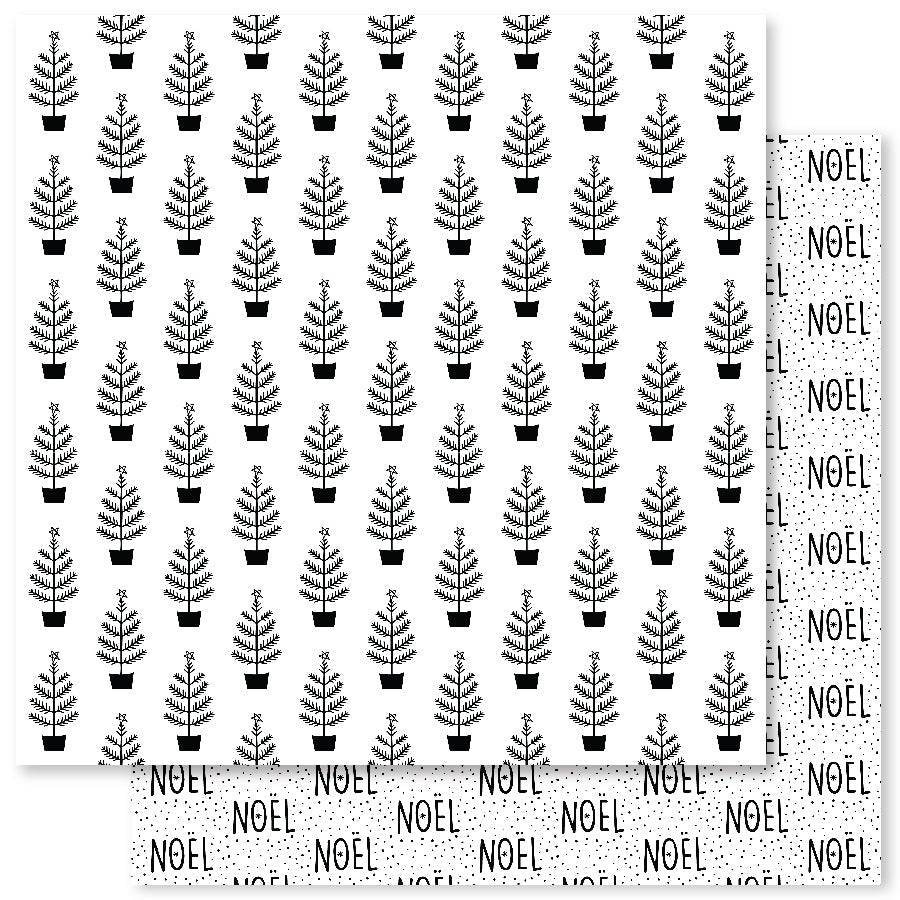 B&W Christmas D 12x12 Paper (12pc Bulk Pack) 20348 - Paper Rose Studio