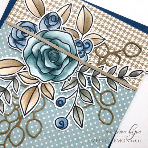 Baby Blue Leaf Medium Outline Metal Die 18099 - Paper Rose Studio