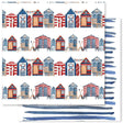 Beach Huts A 12x12 Paper (12pc Bulk Pack) 23755 - Paper Rose Studio