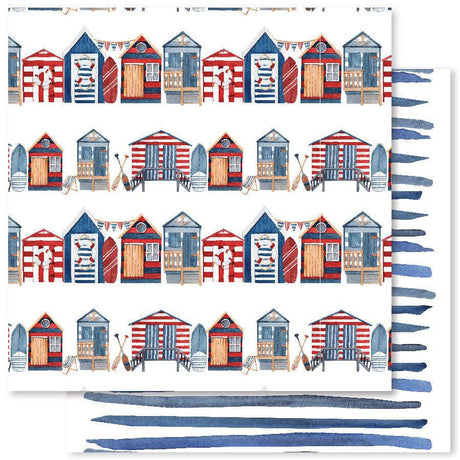 Beach Huts A 12x12 Paper (12pc Bulk Pack) 23755 - Paper Rose Studio