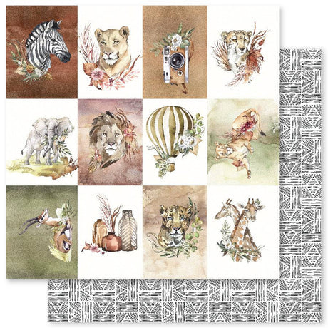 Beautiful Savannah - Fauna A 12x12 Paper (12pc Bulk Pack) 27505 - Paper Rose Studio