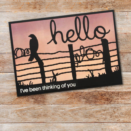 Bird On Wire Fence Metal Cutting Die 17403 - Paper Rose Studio