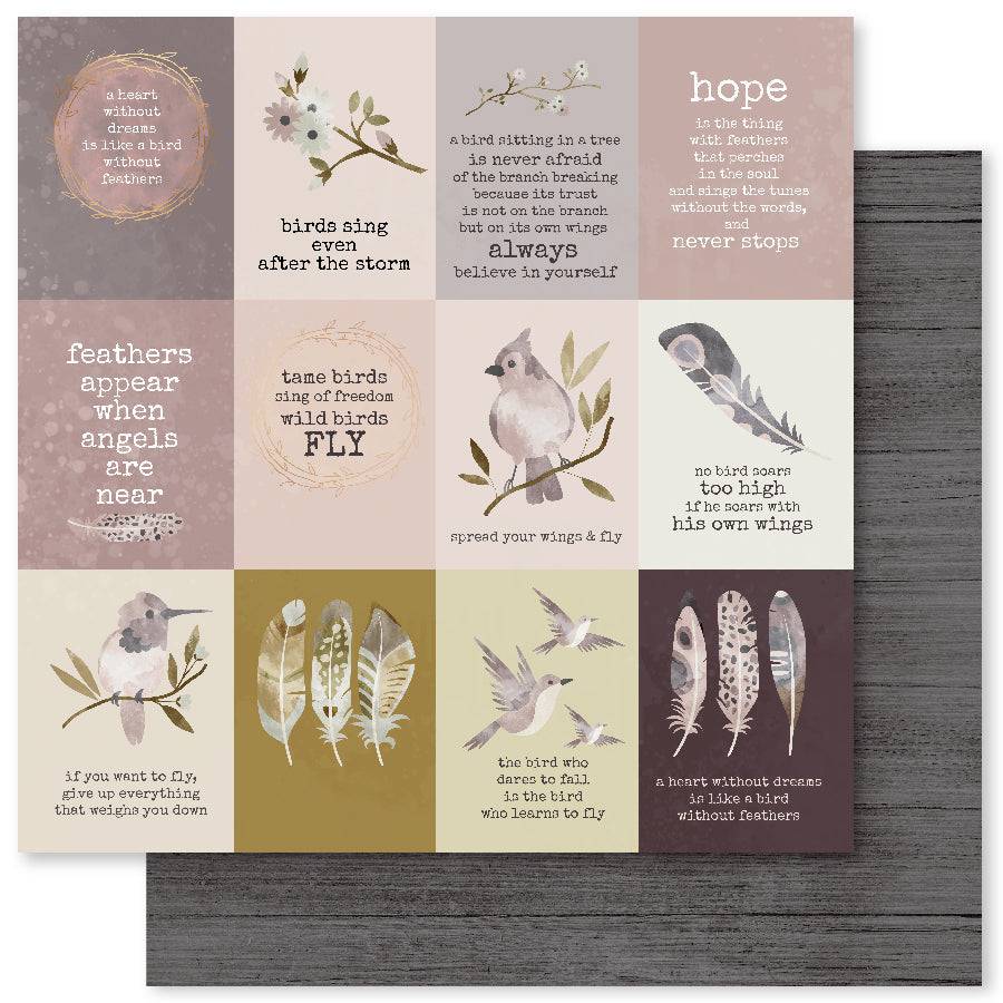 Birds of a Feather E 12x12 Paper (12pc Bulk Pack) 21979 - Paper Rose Studio