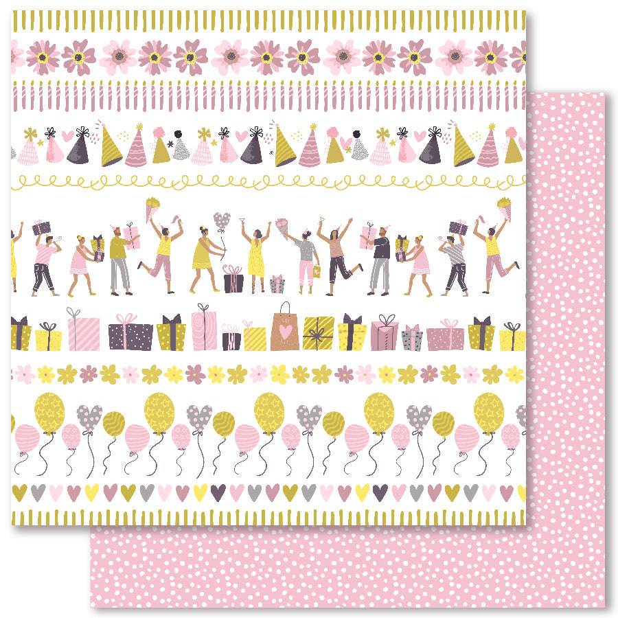 Birthday Girl C 12x12 Paper (12pc Bulk Pack) 28624 - Paper Rose Studio