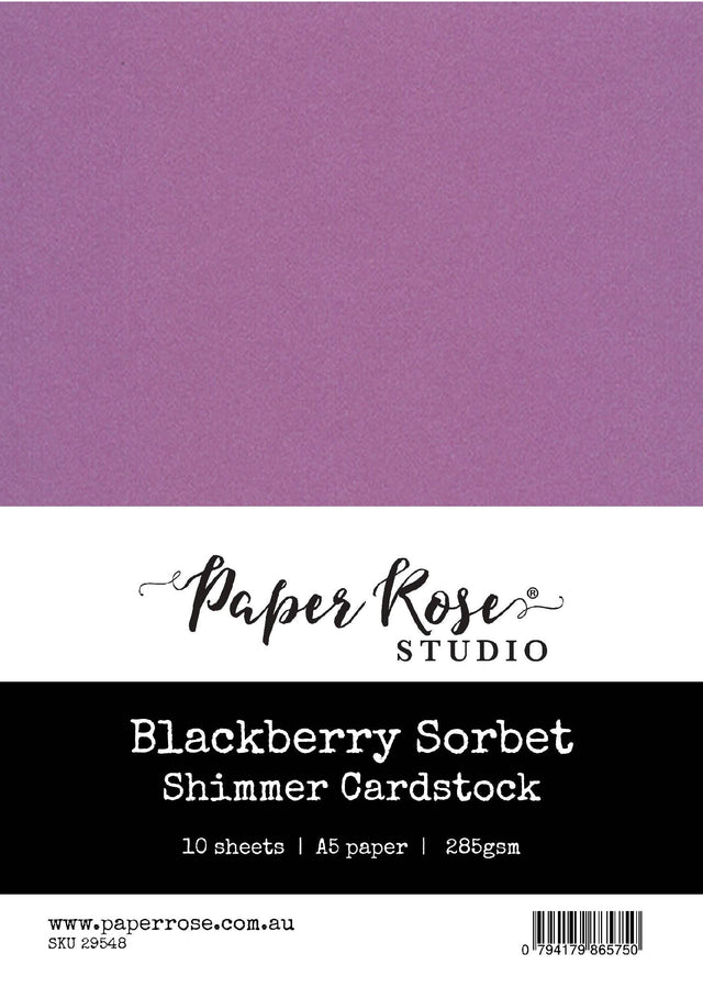 Blackberry Sorbet Shimmer Cardstock A5 10pc 29548 - Paper Rose Studio