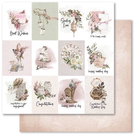 Boho Wedding A 12x12 Paper (12pc Bulk Pack) 29104 - Paper Rose Studio