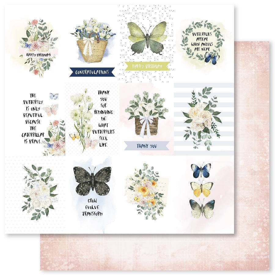 Butterfly Garden C 12x12 Paper (12pc Bulk Pack) 25063 - Paper Rose Studio