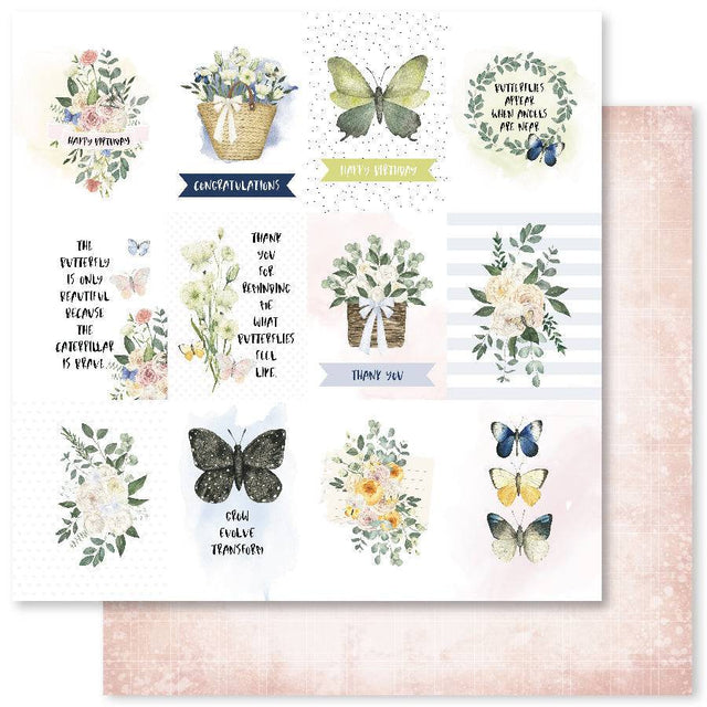 Butterfly Garden C 12x12 Paper (12pc Bulk Pack) 25063 - Paper Rose Studio