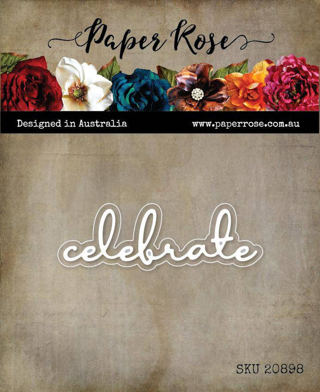 Celebrate Fine Script Layered Metal Cutting Die 20898 - Paper Rose Studio