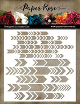 Chevron Arrows 6x6" Stencil 18195 - Paper Rose Studio