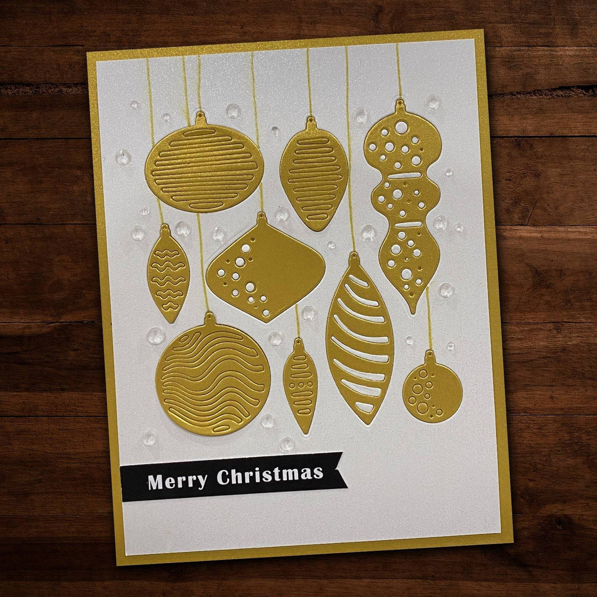 Christmas Baubles Background Metal Cutting Die 22258 - Paper Rose Studio