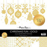 Christmas Fun 12x12 Paper Collection 27091 - Gold Foil - Paper Rose Studio