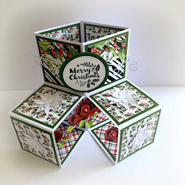 Christmas Poinsettia Flourish Metal Die Set 18312 - Paper Rose Studio