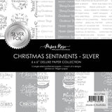 Christmas Sentiments - Silver Foil 6x6 Paper Collection 27286 - Paper Rose Studio