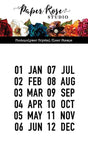 Chunky Months Clear Stamp 28681 - Paper Rose Studio