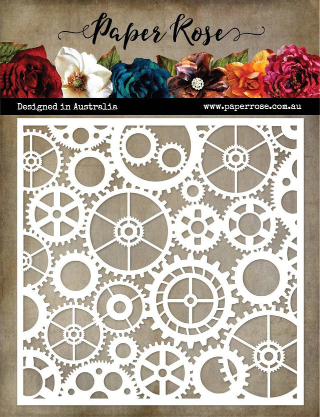 Cogs & Gears 6x6" Stencil 18867 - Paper Rose Studio