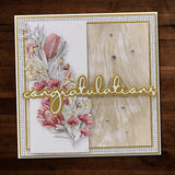 Congratulations Fine Script Layered Metal Cutting Die 20901 - Paper Rose Studio