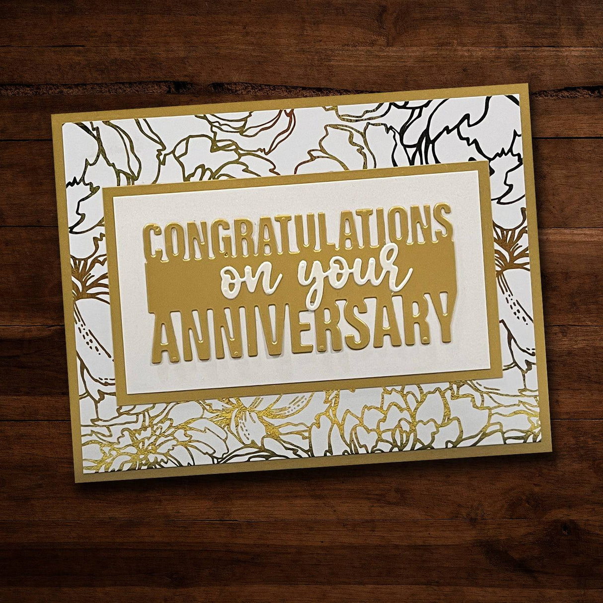 Congratulations on your Anniversary Metal Cutting Die 28903 - Paper Rose Studio