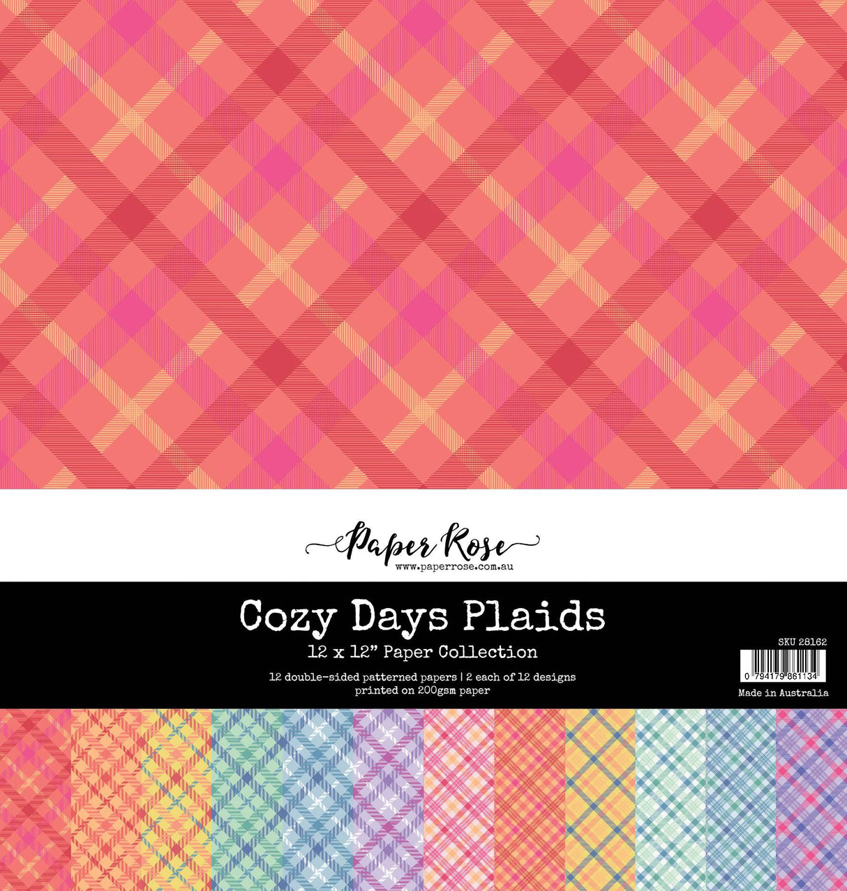 Cozy Days Plaids 12x12 Paper Collection 28162 - Paper Rose Studio