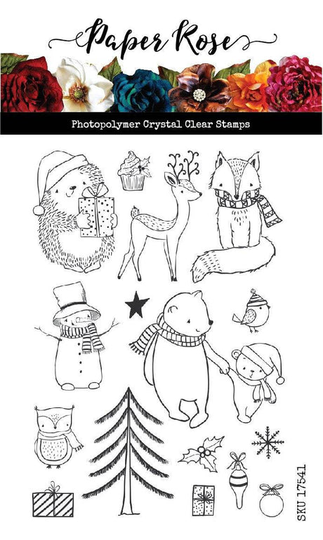 Cozy Winter 4x6" Clear Stamp Set 17541 - Paper Rose Studio