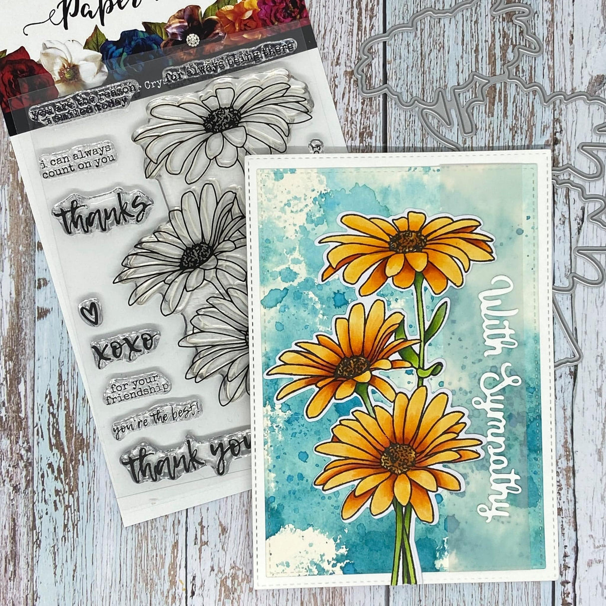 Daisy Bouquet 4x6" Clear Stamp Set 18493 - Paper Rose Studio