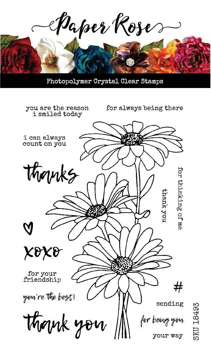 Daisy Bouquet 4x6" Clear Stamp Set 18493 - Paper Rose Studio