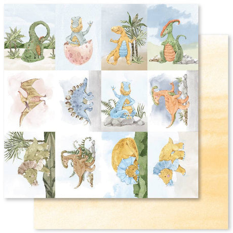 Dino Adventure B 12x12 Paper (12pc Bulk Pack) 28000 - Paper Rose Studio