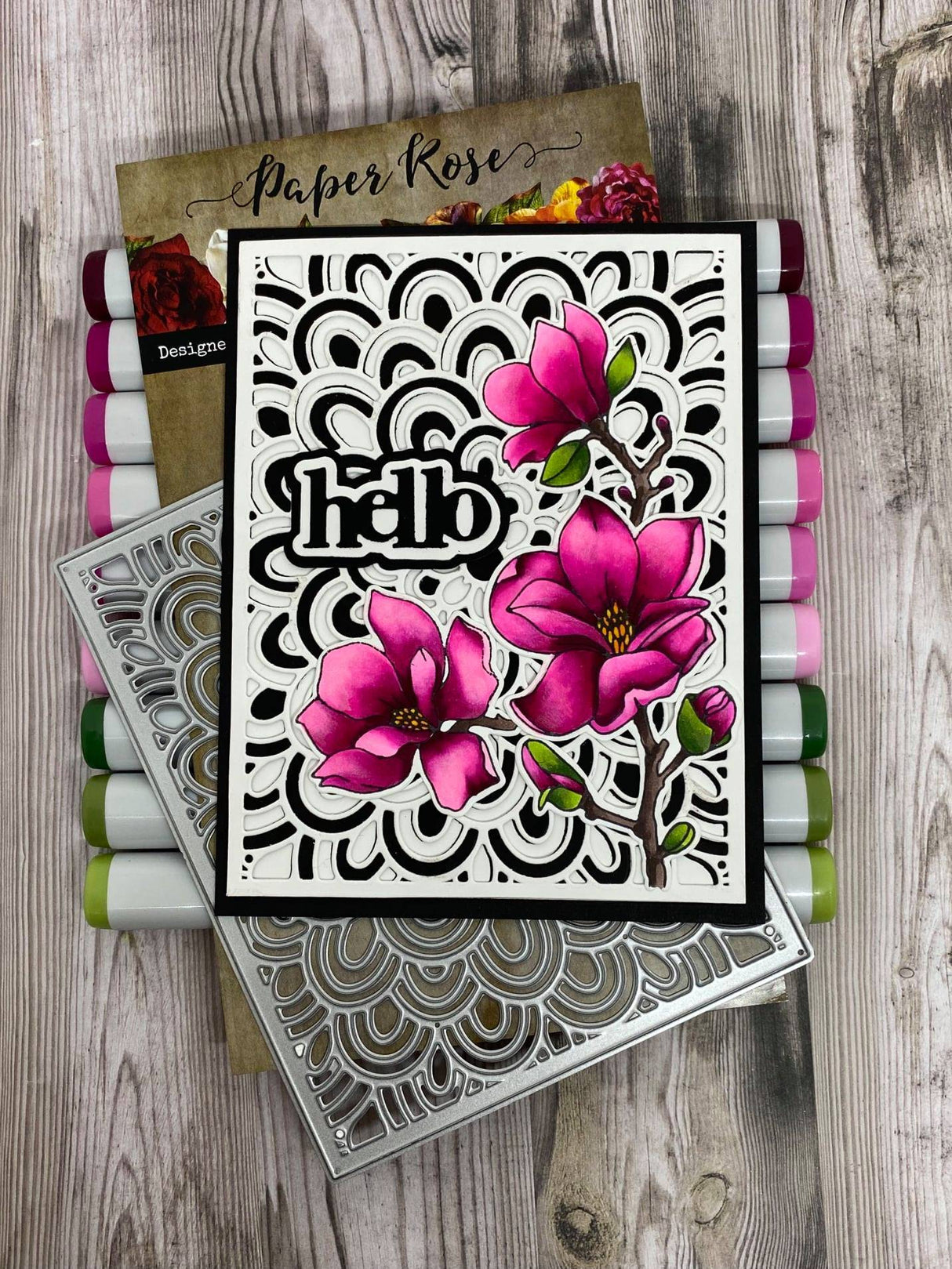 Doodle Flower Coverplate 1 Metal Cutting Die 20553 - Paper Rose Studio