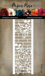 Ella's Garden Rose and Brick Border Metal Die 17961 - Paper Rose Studio