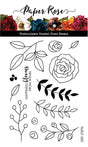 Ella's Garden Scribble Leaves 4x6" Clear Stamp Set 17972 - Paper Rose Studio