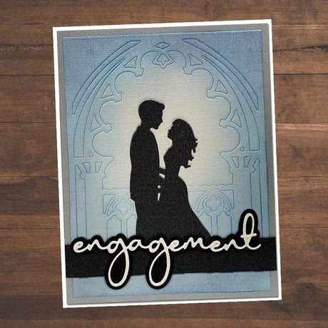 Engagement Fine Script Layered Metal Cutting Die 21414 - Paper Rose Studio