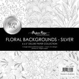 Floral Backgrounds - Silver Foil 6x6 Paper Collection 29290 - Paper Rose Studio