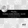 Floral Card Fronts - Silver Foil 6x6 Paper Collection 29338 - Paper Rose Studio