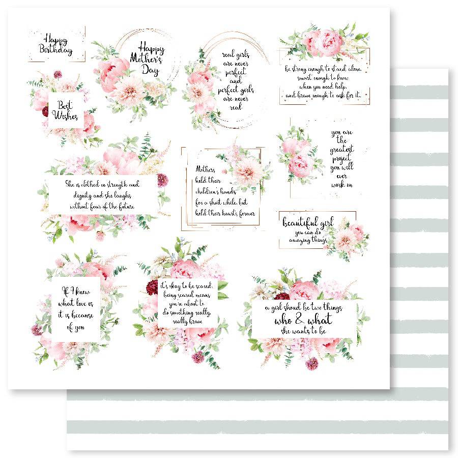 Floral Dance C 12x12 Paper (12pc Bulk Pack) 25873 - Paper Rose Studio