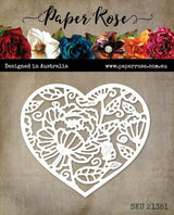 Floral Heart Metal Cutting Die 21351 - Paper Rose Studio