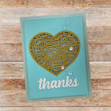 Floral Heart Metal Cutting Die 21351 - Paper Rose Studio