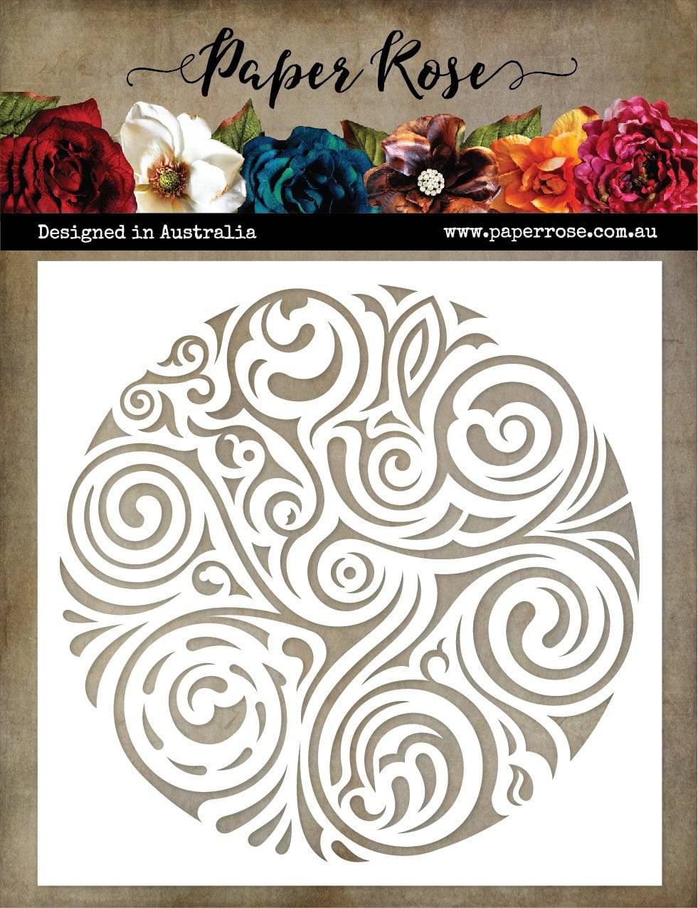 Flourish Circle 1 6x6" Stencil 19301 - Paper Rose Studio